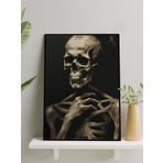 Postermanya Memento Mori, Anımsa Ölümü İskeletor Çerçeveli Tablo - Çerçeveli Poster, Sanatsal Dekorasyon