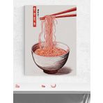 Postermanya Noodle Flow, Erişte Akışı, Dijital Sanat Mutfak Poster - Afiş - Dekoratif Duvar Poster