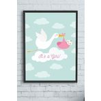 Postermanya (pster10160) Kız Bebek Çocuk Odası Çerçeveli Tablo (30 X 40cm)