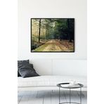 Postermanya (pster10723) Ağaçlı Yol Doğa Manzara Çerçeveli Tablo (50x70cm)