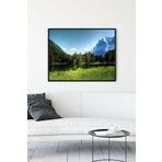 Postermanya (pster10783) Yeşil Doğa Manzara Çerçeveli Tablo (21x30cm)