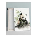 Postermanya (pster1168) Panda ve Bambu Hayvan Kanvas Tablo 30 x 40