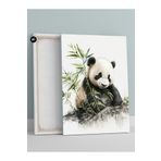Postermanya (pster1170) Panda ve Bambu Hayvan Kanvas Tablo 40 x 60