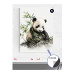 Postermanya (pster1180) Panda ve Bambu Hayvan Poster - Afiş - Dekoratif Duvar Posteri 40 x 50