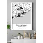 Postermanya (pster14378) Ispanya Harita Dekoratif Tasarım Kanvas Tablo 30 x 40