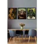 Postermanya (pster14877) Sanatsal 3 Parçalı Çerçeve Seti 21 x 30