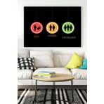 Postermanya (pster14902) 3 Tip Erkek Eğlenceli Mizahi Kanvas Tablo 40 x 60