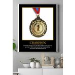 Postermanya (pster15557) Champion Motivasyon Kanvas Tablo 30 x 40