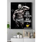 Postermanya (pster16137) Hard Work Vücut Geliştirme Body Building Fitness Kanvas Tablo 40 x 60