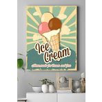 Postermanya (pster16265) Ice Cream Vintage Kanvas Tablo 50 x 70
