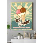 Postermanya (pster16268) Ice Cream Vintage Kanvas Tablo 30 x 40