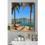 Postermanya (pster17103) Miami Manzara Kanvas Tablo 21 x 30