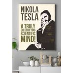 Postermanya (pster17510) Nikola Tesla Bilimsel Kanvas Tablo 2 50 x 70
