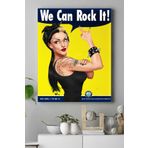 Postermanya (pster17720) We Can Rock It Eğlenceli Mizahi Kanvas Tablo 50 x 70