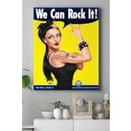 Postermanya (pster17721) We Can Rock It Eğlenceli Mizahi Kanvas Tablo 30 x 40