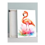 Postermanya (pster1811) Renkli Flamingo Hayvan Kanvas Tablo 30 x 40