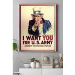 Postermanya (pster18320) Uncle Sam Eğlenceli Mizahi Kanvas Tablo 40 x 60