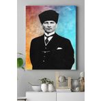 Postermanya (pster18542) Mustafa Kemal Atatürk Tasarım Kanvas Tablo 30 x 40