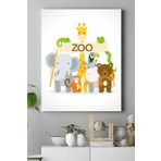 Postermanya (pster18597) Zoo Çocuk Odası Kanvas Tablo 30 x 40