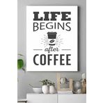 Postermanya (pster18773) Life Begins After Coffee Kahve Mutfak Kanvas Tablo 40 x 60