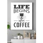 Postermanya (pster18776) Life Begins After Coffee Kahve Mutfak Kanvas Tablo 21 x 30