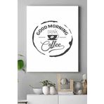 Postermanya (pster18780) Good Morning Drink Coffee Kahve Mutfak Kanvas Tablo 50 x 70