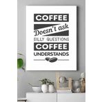 Postermanya (pster18783) Coffee Unterstands Kahve Mutfak Kanvas Tablo 50 x 70