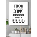 Postermanya (pster18810) Food Is Essential Mutfak Kanvas Tablo 50 x 70