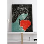 Postermanya (pster19095) Two Heart - Edvard Munch Sanatsal Kanvas Tablo 30 x 40