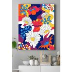 Postermanya (pster20474) Curvy Daisy, Papatya Psychedelic Indie Tarzı Kanvas Tablo 30 x 40