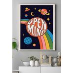 Postermanya (pster20497) Open Mind, Zihin Psychedelic Indie Tarzı Kanvas Tablo 50 x 70