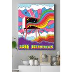 Postermanya (pster20505) Love Television Psychedelic Indie Tarzı Kanvas Tablo 21 x 30