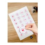 Postermanya (pster21332) 120 Adet Handmade Etiket, Handmade Sticker, Made With Love Yazılı Etiket, Renkli, 4x4 cm Etiket
