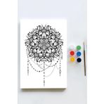 Postermanya (pster21576) Mandala Tuval Kanvas Tablo Boyama Hobi Seti 6 (70x100cm) (büyük+ Boy)