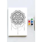 Postermanya (pster21576) Mandala Tuval Kanvas Tablo Boyama Hobi Seti 6 (70x100cm) (büyük+ Boy)