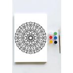 Postermanya (pster21582) Mandala Tuval Kanvas Tablo Boyama Hobi Seti 12 (60x90cm) (büyük Boy)