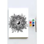 Postermanya (pster21587) Mandala Tuval Kanvas Tablo Boyama Hobi Seti 2 (60x90cm) (büyük Boy)