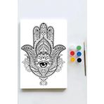 Postermanya (pster21602) Fatmanın Eli Mandala Tuval Kanvas Tablo Boyama Hobi Seti (30x40cm)