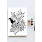 Postermanya (pster21608) Mandala Tuval Kanvas Tablo Boyama Hobi Seti 9 (70x100cm) (büyük+ Boy)