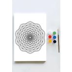 Postermanya (pster21610) Mandala Tuval Kanvas Tablo Boyama Hobi Seti 5 (40x60cm)
