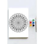Postermanya (pster21613) Mandala Tuval Kanvas Tablo Boyama Hobi Seti 16 (40x60cm)