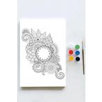 Postermanya (pster21624) Mandala Tuval Kanvas Tablo Boyama Hobi Seti 15 (60x90cm) (büyük Boy)