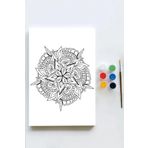Postermanya (pster21629) Mandala Tuval Kanvas Tablo Boyama Hobi Seti 10 (30x40cm)
