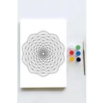 Postermanya (pster21632) Mandala Tuval Kanvas Tablo Boyama Hobi Seti 5 (70x100cm) (büyük+ Boy)