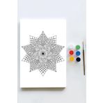Postermanya (pster21635) Mandala Tuval Kanvas Tablo Boyama Hobi Seti (70x100cm) (Büyük+ Boy)