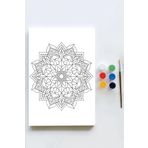 Postermanya (pster21647) Mandala Tuval Kanvas Tablo Boyama Hobi Seti 8 (30x40cm)