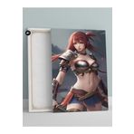 Postermanya (pster434) Kızıl Savaşçı Anime Kızı Manga Anime Kanvas Tablo 21 x 30