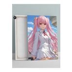 Postermanya (pster610) Pembe Saçlı Anime Kızı Manga Anime Kanvas Tablo 50 x 70
