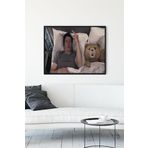 Postermanya (pster9991) Ayı Teddy Eğlenceli Mizahi Çerçeveli Tablo (21x30cm)
