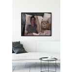 Postermanya (pster9992) Ayı Teddy Eğlenceli Mizahi Çerçeveli Tablo (40x50cm)